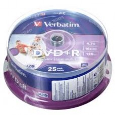 Диск Verbatim DVD+R 4.7GB 16x - 25 шпинд. Диск Verbatim DVD+R 4.7GB 16x - 25 шпинд.