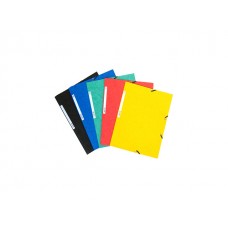 Папка картонена с ластик - зелена Папка картонена с ластик - зелена